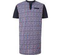 Pyjama CHARLES COLBY "Nachthemd LORD KENDRY", Herren, Gr. 4XL, blau (blau gemustert), Obermaterial: 100% Baumwolle CO., Homewear-Sets (64261267-4XL) blau gemustert