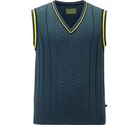 Charles Colby Herren Pullunder Earl Charles Gestricktes Casual Oberteil Ohne Ärmel Petrol 4XL (XXXXL) - 68/70