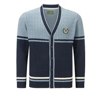 Charles Colby Herren Strickjacke Duke Braymen blau 4XL (XXXXL) - 68/70