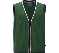 Charles Colby Herren Strickweste Duke Thalen dunkelgrün, 3XL (XXXL) - 64/66