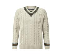 Charles Colby Regular Fit Pullover beige, Zopfmuster
