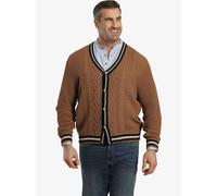 Charles Colby Strickjacke Herren cognac, XXXL