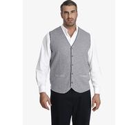 Charles Colby Strickweste KEVAN, mit Abschlusskante in Kontrast 64/66 (3XL) grau Herren Business Westen Businessmode 64/66 (3XL) hellgrau