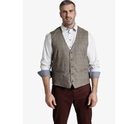 Charles Colby Anzugweste DUKE EDWARD, in Glencheck-Karo 58 (XL) braun Herren Anzugwesten Westen 58 (XL) beige, braun, kariert