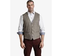 Charles Colby Anzugweste DUKE EDWARD, in Glencheck-Karo 68 (4XL) braun Herren Anzugwesten Westen 68 (4XL) beige, braun, kariert