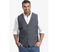 Funktionsweste CHARLES COLBY "Weste DUKE DANIEL", Herren, Gr. 58, blau (dunkelblau), Obermaterial: 60% Baumwolle CO. 40% Leinen LI., klassisch, comfort fit normal, Westen, mit Einstecktuch (71441554-5