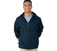 Charles River Apparel Damen Pack-n-go Windbreaker Pullover Kapuzenjacke Windjacke, Navy, Mittel