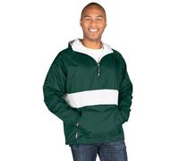 Charles River Apparel Damen Wind-und Wasserabweisende Regenjacke (Reg/EXT-größen) Windbreaker Jacke, Wald/Weiß, L