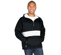Charles River Apparel Unisex-Erwachsene Wind-& Wasserabweisende Regenjacke (Reg/EXT Größen) Windjacke, Schwarz/Weiß, L