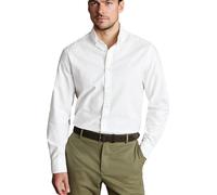 Charles Tyrwhitt Button-Down Collar Stretch Oxford Shirt - White - Slim fit | XL Lässiges Oxford-Hemd Freizeit