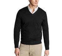 Charles Tyrwhitt Merino V-Neck Jumper - Black - XL Leichter Pullover mit V-Ausschnitt Leichte Pullover