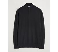 Charles Tyrwhitt Pure Merino Zip Neck Jumper Black Schwarz M