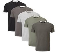 Charles Wilson 5er Packung Einfarbige T-Shirts mit Rundhalsausschnitt (X-Large, Grey Essentials)