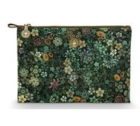Charly Cosmetic Flat Pouch Medium Tutti i Fiori Green 24x15.