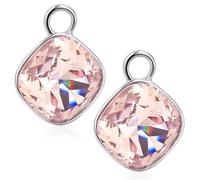 Charm Anhänger 2 Stück 925 Sterling Silber für Creolen Kristalle NOBEL SCHMUCK