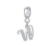 Charm-Anhänger aus 925er-Sterlingsilber, Buchstaben- und Initialen-Charms, Jahrestags- und Wort-Anhänger, passend für Pandora-Armbänder, Sterling-Silber
