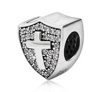 Charm-Anhänger aus 925er-Sterlingsilber mit Kreuz, christlicher Charm, für Pandora-Charm-Armband