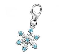 Charm-Anhänger aus Sterlingsilber mit Karabinerverschluss für Damen, kompatibel mit Thomas Sabo Charm-Armband für Damen, Stein Sterling-Silber Metall, Kristall