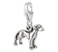 Charm Anhänger Hund Dogge aus 925 Sterling Silber (13x11mm)