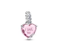 Charm-Anhänger I Love You Mom, 925er Silber, Moments