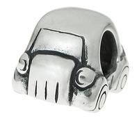 Charm-Anhänger in Form eines Spielzeug-Autos, im Stil eines VW Beetle, 925er Sterlingsilber, für europäische Charm-Armbänder