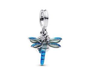 Charm-Anhänger Libelle, Sterlingsilber, gravierbar