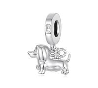 Charm-Anhänger mit Pferdemotiv, 925er-Sterlingsilber, Einhorn-Perle, Hund, Katze, Fuchs, Tier-Anhänger, Geburtstag, Familie, passend für Pandora-Charm-Armband