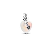 Charm-Anhänger Moments Sternschnuppe und Herz, Silber