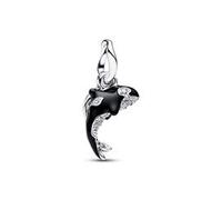 Charm-Anhänger Orca Moments, 925er Silber, Zirkonia
