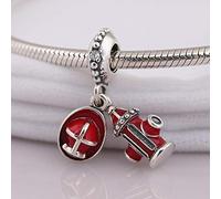 Charm Anhänger,S925 Emaille Firefighter Essentials Mit Kristallanhänger Charm Fit Lady Armband Armreif Schmuck Feine Anhänger Armband Schmuck Making Girls Teens Diy