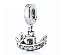 Charm Anhänger,S925 Perlen Fit Lady Armband Armreif Venedig Gondel Clear Crystal Anhänger Charms Diy Schmuck Feine Anhänger Armband Schmuck Making Girls Teens Diy