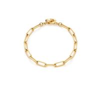 Charm-Armband LEONARDO "Estrella Clip&Mix", gold (gelbgoldfarben), Armbänder, Damen, 19cm, Edelstahl, Edelstahlarmband (31101609-0) gelbgoldfarben