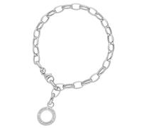 Armband Giorgio Martello Milano mit Schriftzug zum einhängen von Charms Silber 19,5 cm