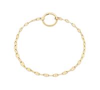 Charm-Armband TAMARIS "Schmuck Geschenk Edelstahl Charm Armkette Lip Chain", gold (gelbgoldfarben), Armbänder, Damen, 18cm, Edelstahl, Charm-Armband (81245665-0) gelbgoldfarben