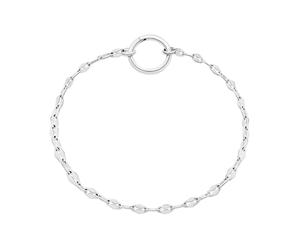 Charm-Armband TAMARIS "Schmuck Geschenk Edelstahl Charm Armkette Lip Chain", silber (edelstahlfarben), Armbänder, Damen, 18cm, Edelstahl, Charm-Armband (65133135-0) edelstahlfarben