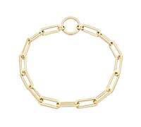 Charm-Armband TAMARIS "Schmuck Geschenk Edelstahl Charm Armkette The Link Chain", gold (gelbgoldfarben), Armbänder, Damen, 18cm, Edelstahl, Charm-Armband (45180529-0) gelbgoldfarben