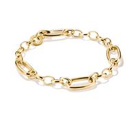 Thomas Sabo Connect C1203-413-39-L17 - Charm Armband mit drei Connect Links - Silber & Gelbgold Verg. - 17 cm