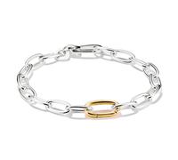 THOMAS SABO Charm-Armband Bicolor mit einem Connect Link Silber Recyceltes 925 Silber, 18k Vergoldung