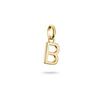 Charm Buchstabe THOMAS SABO "Charm Alphabet/Buchstabe - Connect", gold (gelbgoldfarben), Charms, Damen, B, Silber 925 (recycelt) (60789747-0) gelbgoldfarben
