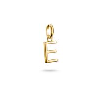 Charm Buchstabe THOMAS SABO "Charm Alphabet/Buchstabe - Connect", gold (gelbgoldfarben), Charms, Damen, E, Silber 925 (recycelt) (77377127-0) gelbgoldfarben