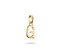 Charm Buchstabe THOMAS SABO "Charm Alphabet/Buchstabe - Connect", gold (gelbgoldfarben), Charms, Damen, G, Silber 925 (recycelt) (12811614-0) gelbgoldfarben
