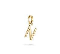 Charm Buchstabe THOMAS SABO "Charm Alphabet/Buchstabe - Connect", gold (gelbgoldfarben), Charms, Damen, N, Silber 925 (recycelt) (37375941-0) gelbgoldfarben