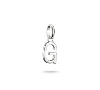 Charm Buchstabe THOMAS SABO "Charm Alphabet/Buchstabe - Connect", silber (silberfarben), Charms, Damen, G, Silber 925 (recycelt) (66161354-0) silberfarben
