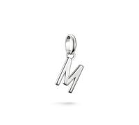 Charm Buchstabe THOMAS SABO "Charm Alphabet/Buchstabe - Connect", silber (silberfarben), Charms, Damen, M, Silber 925 (recycelt) (54419235-0) silberfarben