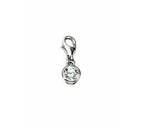 Charm-Einhänger ADELIA´S "925 Silber Charms Anhänger Zarge mit Zirkonia", silber, Charms, Damen, Silber 925 (Sterlingsilber), 925 Sterling Silber mit Zirkonia Silberschmuck für Damen (50806557-0) silb