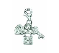 Charm-Einhänger ADELIA´S "Charm Anhänger 925 Silber mit Zirkonia - Silberanhänger", silber, Charms, Damen, Silber 925 (Sterlingsilber), Silberanhänger (92515547-0) silber