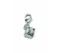 Charm-Einhänger ADELIA´S "Charm Anhänger Würfel 925 Silber - Silberanhänger Würfel", silber, Charms, Damen, Silber 925 (Sterlingsilber), Silberanhänger Würfel (90296116-0) silber