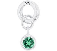 Charm-Einhänger AMOR "Geburtsstein", grün (silberfarben, smaragdgrün, smaragdgrün), Charms, Damen, Mai, Silber 925 (Sterlingsilber), mit Zirkonia (synth.) oder Stein (synth.) (28464641-0) silberfarben