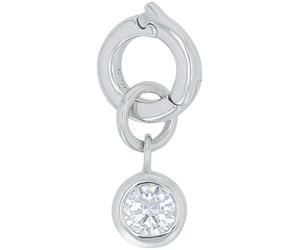 Charm-Einhänger AMOR "Geburtsstein", silber (silberfarben, kristallweiß, kristallweiß), Charms, Damen, April, Silber 925 (Sterlingsilber), mit Zirkonia (synth.) oder Stein (synth.) (56134639-0) silber