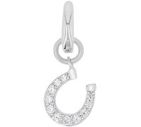Charm-Einhänger AMOR "Hufeisen", bunt (silberfarben, weiß, weiß), Charms, Damen, Silber 925 (Sterlingsilber), mit Zirkonia (synth.) (40854810-0) silberfarben, weiß, weiß